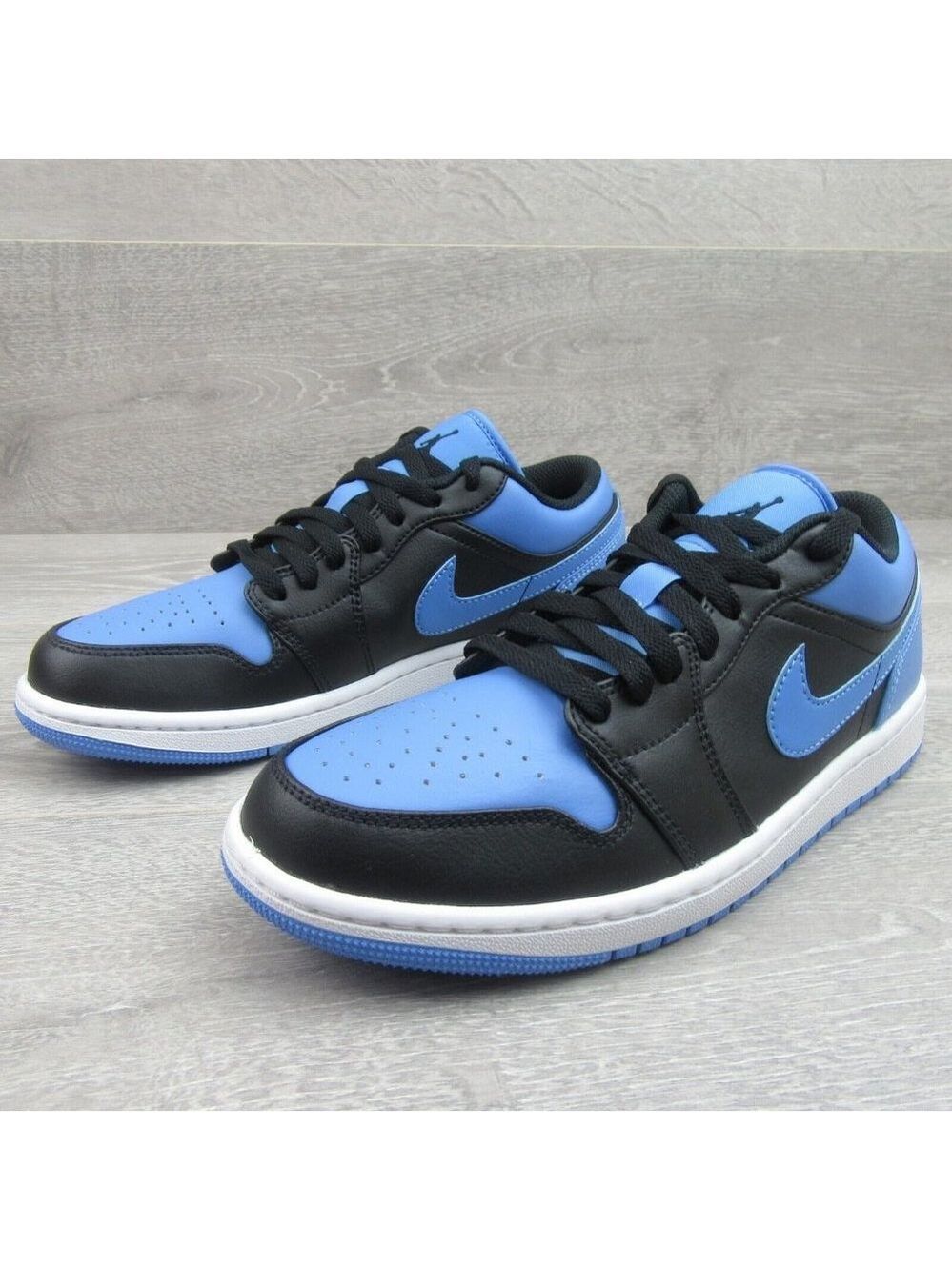 Air Jordan 1 Low University Blue Black Sneakers Mens Size 10.5 NEW - Picture 4 of 13